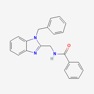molecular formula C22H19N3O B5710276 N-[(1-benzyl-1H-benzimidazol-2-yl)methyl]benzamide 
