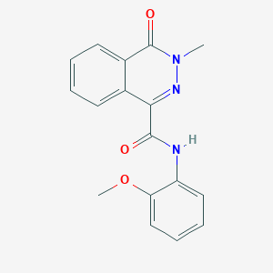 molecular formula C17H15N3O3 B5710291 N-(2-methoxyphenyl)-3-methyl-4-oxo-3,4-dihydro-1-phthalazinecarboxamide 