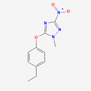 molecular formula C11H12N4O3 B5710304 5-(4-ethylphenoxy)-1-methyl-3-nitro-1H-1,2,4-triazole 