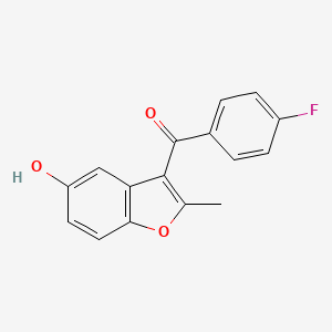 molecular formula C16H11FO3 B5710311 (4-fluorophenyl)(5-hydroxy-2-methyl-1-benzofuran-3-yl)methanone 
