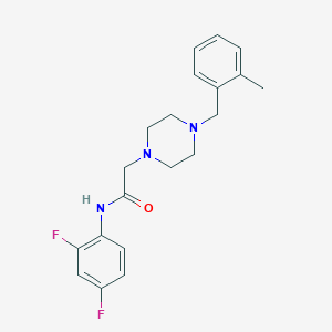 molecular formula C20H23F2N3O B5710333 N-(2,4-difluorophenyl)-2-[4-(2-methylbenzyl)-1-piperazinyl]acetamide 