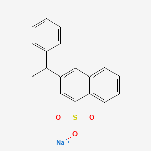 molecular formula C18H15NaO3S B571034 Naphthalenesulfonic acid, (1-phenylethyl)-, sodium salt CAS No. 125109-89-9