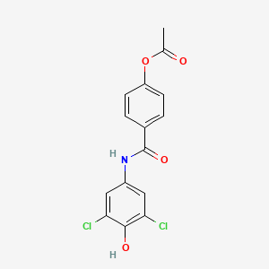 molecular formula C15H11Cl2NO4 B5710342 4-{[(3,5-dichloro-4-hydroxyphenyl)amino]carbonyl}phenyl acetate 