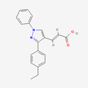 molecular formula C20H18N2O2 B5710346 3-[3-(4-ethylphenyl)-1-phenyl-1H-pyrazol-4-yl]acrylic acid 