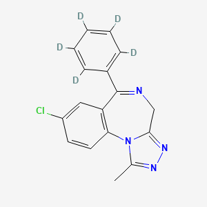 molecular formula C17H13ClN4 B571041 Alprazolam-d5 CAS No. 125229-61-0