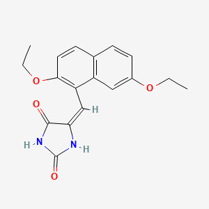 molecular formula C18H18N2O4 B5710437 5-[(2,7-diethoxy-1-naphthyl)methylene]-2,4-imidazolidinedione 
