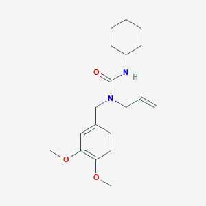 molecular formula C19H28N2O3 B5710459 N-allyl-N'-cyclohexyl-N-(3,4-dimethoxybenzyl)urea 