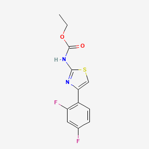 molecular formula C12H10F2N2O2S B5710461 ethyl [4-(2,4-difluorophenyl)-1,3-thiazol-2-yl]carbamate 
