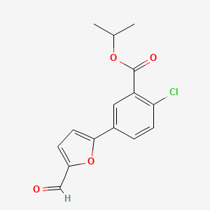 molecular formula C15H13ClO4 B5710466 isopropyl 2-chloro-5-(5-formyl-2-furyl)benzoate 