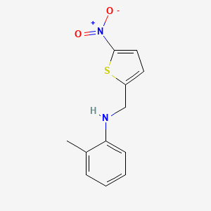 molecular formula C12H12N2O2S B5710475 (2-methylphenyl)[(5-nitro-2-thienyl)methyl]amine 