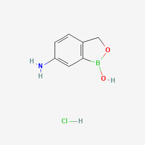molecular formula C7H9BClNO2 B571048 6-Aminobenzo[c][1,2]oxaborol-1(3H)-ol hydrochloride CAS No. 117098-93-8