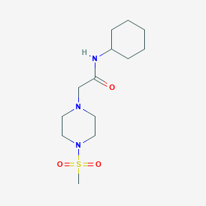 molecular formula C13H25N3O3S B5710490 N-cyclohexyl-2-[4-(methylsulfonyl)-1-piperazinyl]acetamide 