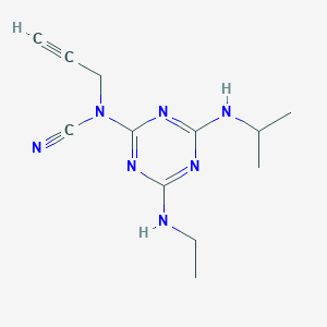 [4-(ethylamino)-6-(isopropylamino)-1,3,5-triazin-2-yl]2-propyn-1-ylcyanamide