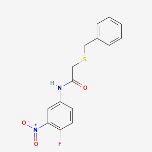 molecular formula C15H13FN2O3S B5710518 2-(benzylthio)-N-(4-fluoro-3-nitrophenyl)acetamide 