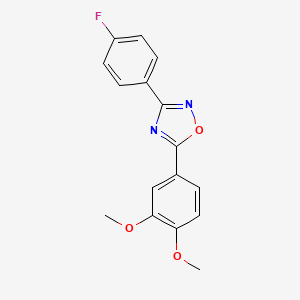 molecular formula C16H13FN2O3 B5710554 5-(3,4-dimethoxyphenyl)-3-(4-fluorophenyl)-1,2,4-oxadiazole 