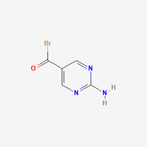 molecular formula C5H4BrN3O B571056 2-Aminopyrimidine-5-carbonyl bromide CAS No. 124491-44-7