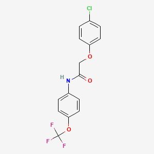 molecular formula C15H11ClF3NO3 B5710563 2-(4-chlorophenoxy)-N-[4-(trifluoromethoxy)phenyl]acetamide 