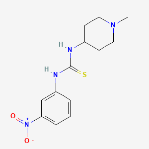molecular formula C13H18N4O2S B5710618 N-(1-methyl-4-piperidinyl)-N'-(3-nitrophenyl)thiourea 