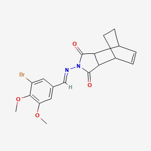 4-[(3-bromo-4,5-dimethoxybenzylidene)amino]-4-azatricyclo[5.2.2.0~2,6~]undec-8-ene-3,5-dione