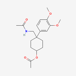 molecular formula C19H27NO5 B5710650 4-[(acetylamino)methyl]-4-(3,4-dimethoxyphenyl)cyclohexyl acetate 