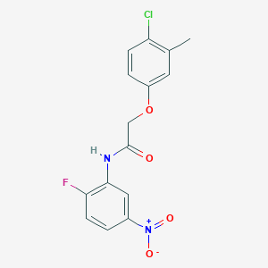molecular formula C15H12ClFN2O4 B5710659 2-(4-chloro-3-methylphenoxy)-N-(2-fluoro-5-nitrophenyl)acetamide 