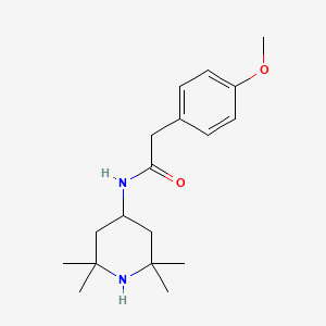 molecular formula C18H28N2O2 B5710667 2-(4-methoxyphenyl)-N-(2,2,6,6-tetramethyl-4-piperidinyl)acetamide 
