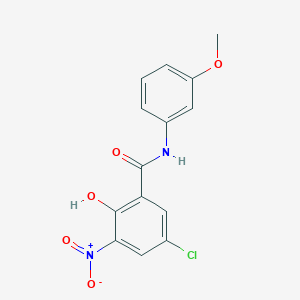 molecular formula C14H11ClN2O5 B5710692 5-chloro-2-hydroxy-N-(3-methoxyphenyl)-3-nitrobenzamide 