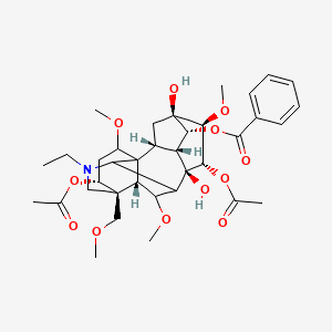 molecular formula C36H49NO12 B571070 3,15-Diacetylbenzoylaconine CAS No. 119347-27-2