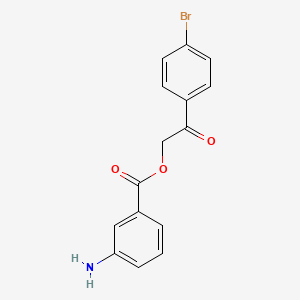 2-(4-bromophenyl)-2-oxoethyl 3-aminobenzoate