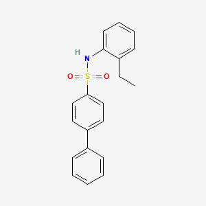 molecular formula C20H19NO2S B5710723 N-(2-ethylphenyl)-4-biphenylsulfonamide 