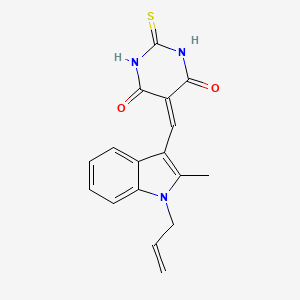 molecular formula C17H15N3O2S B5710736 5-[(1-allyl-2-methyl-1H-indol-3-yl)methylene]-2-thioxodihydro-4,6(1H,5H)-pyrimidinedione 