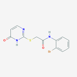molecular formula C12H10BrN3O2S B5710744 N-(2-bromophenyl)-2-[(4-oxo-1,4-dihydro-2-pyrimidinyl)thio]acetamide 