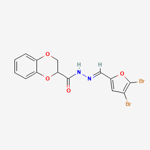 molecular formula C14H10Br2N2O4 B5710756 N'-[(4,5-dibromo-2-furyl)methylene]-2,3-dihydro-1,4-benzodioxine-2-carbohydrazide 
