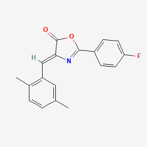 molecular formula C18H14FNO2 B5710757 4-(2,5-dimethylbenzylidene)-2-(4-fluorophenyl)-1,3-oxazol-5(4H)-one 
