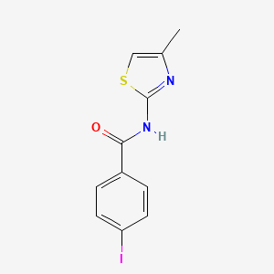molecular formula C11H9IN2OS B5710767 4-iodo-N-(4-methyl-1,3-thiazol-2-yl)benzamide 