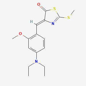 4-[4-(diethylamino)-2-methoxybenzylidene]-2-(methylthio)-1,3-thiazol-5(4H)-one