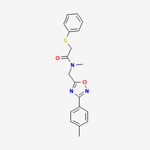 molecular formula C19H19N3O2S B5710790 N-methyl-N-{[3-(4-methylphenyl)-1,2,4-oxadiazol-5-yl]methyl}-2-(phenylthio)acetamide 