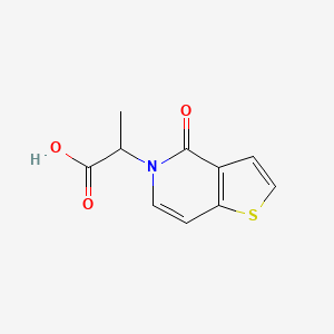 molecular formula C10H9NO3S B571081 2-(4-Oxothieno[3,2-c]pyridin-5(4H)-yl)propanoic acid CAS No. 118376-65-1