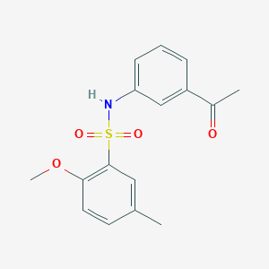 molecular formula C16H17NO4S B5710812 N-(3-acetylphenyl)-2-methoxy-5-methylbenzenesulfonamide 