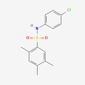 molecular formula C15H16ClNO2S B5710813 N-(4-chlorophenyl)-2,4,5-trimethylbenzenesulfonamide 