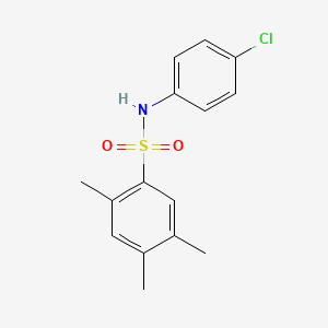 molecular formula C15H16ClNO2S B5710813 (4-Chlorophenyl)[(2,4,5-trimethylphenyl)sulfonyl]amine 