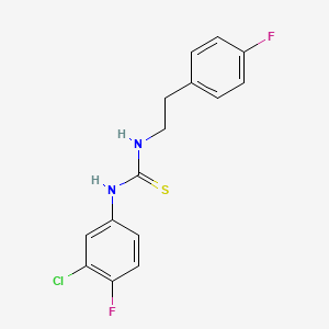 molecular formula C15H13ClF2N2S B5710819 N-(3-chloro-4-fluorophenyl)-N'-[2-(4-fluorophenyl)ethyl]thiourea 