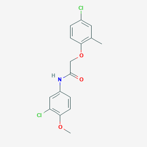 molecular formula C16H15Cl2NO3 B5710825 N-(3-chloro-4-methoxyphenyl)-2-(4-chloro-2-methylphenoxy)acetamide 