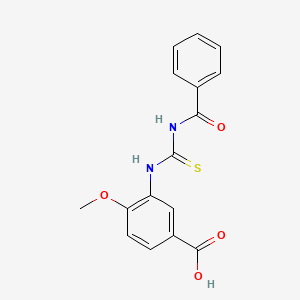 molecular formula C16H14N2O4S B5710832 3-{[(benzoylamino)carbonothioyl]amino}-4-methoxybenzoic acid 