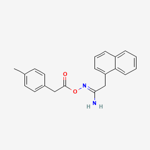 molecular formula C21H20N2O2 B5710833 N'-{[(4-methylphenyl)acetyl]oxy}-2-(1-naphthyl)ethanimidamide 