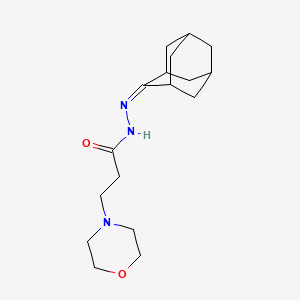 molecular formula C17H27N3O2 B5710837 3-(4-morpholinyl)-N'-tricyclo[3.3.1.1~3,7~]dec-2-ylidenepropanohydrazide 