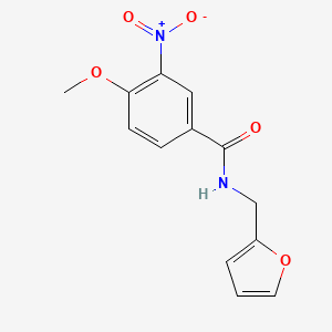 molecular formula C13H12N2O5 B5710845 N-(2-furylmethyl)-4-methoxy-3-nitrobenzamide 