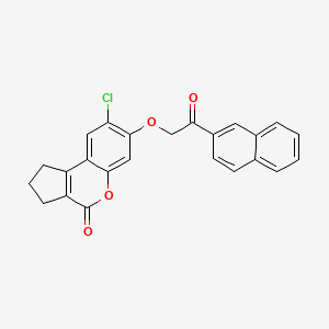 molecular formula C24H17ClO4 B5710849 8-chloro-7-[2-(2-naphthyl)-2-oxoethoxy]-2,3-dihydrocyclopenta[c]chromen-4(1H)-one 