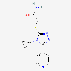 molecular formula C12H13N5OS B5710853 2-{[4-cyclopropyl-5-(4-pyridinyl)-4H-1,2,4-triazol-3-yl]thio}acetamide 