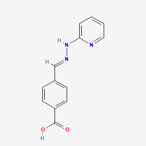 4-[(E)-(pyridin-2-ylhydrazinylidene)methyl]benzoic acid